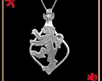 Ciondolo in argento Sterling con leone rampante scozzese - Italia
