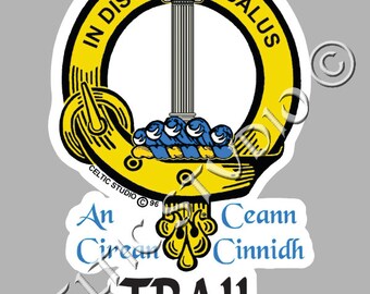 Trail Clan Crest Decal | Custom Scottish Heritage Car & Laptop Stickers