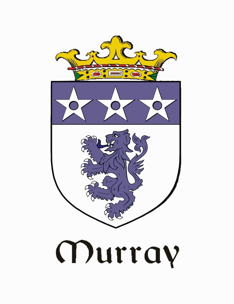 Murray Irish Coat of Arms Clip Tie Bar Etsy