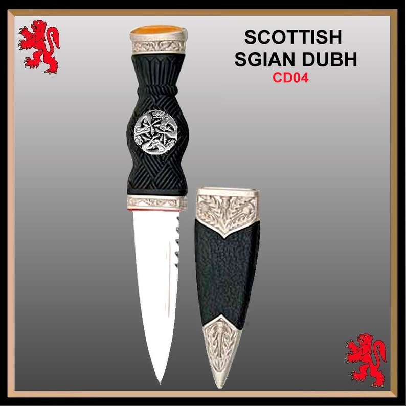 Celtic Zoomorphic Hounds Dogs Sgian Dubh CD04 image 1