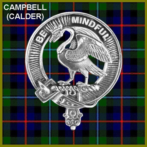 Calder (Calder-Campbell) Tartan Crest Wall Hanging Banner