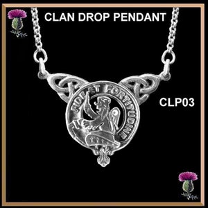 Farquharson Clan Crest Double Drop Pendant ~ CLP03
