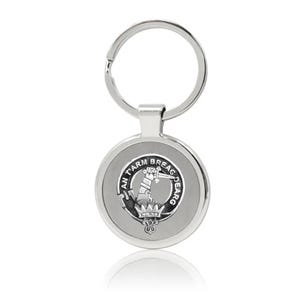 MacQuarrie Clan Crest Stainless Steel Key Ring