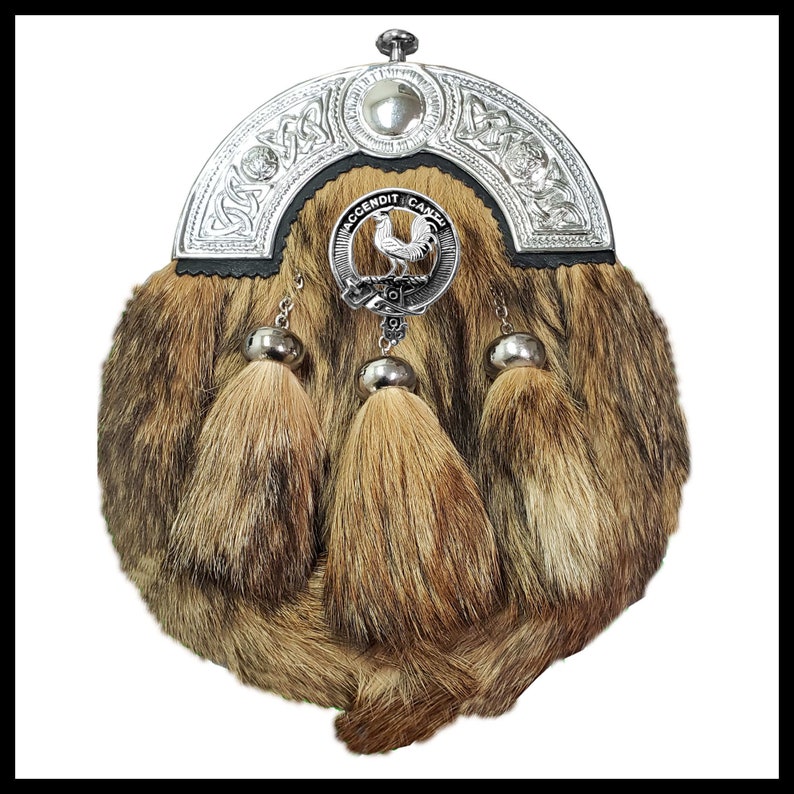 Cockburn Scottish Clan Crest Badge Dress Fur Sporran