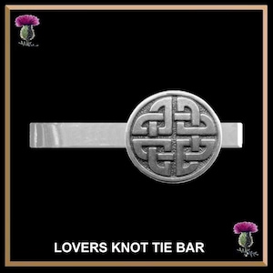 Celtic Lovers Knot Tie Bar Pewter Tie Clip CEL02