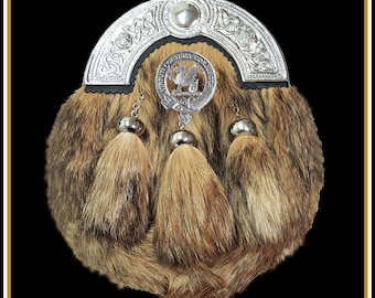 MacBeth Scottish Clan Crest Badge Dress Fur Sporran