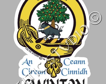 Swinton Clan Crest Decal | Custom Scottish Heritage Car & Laptop Stickers