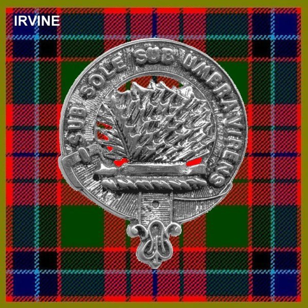 Irvine Clan Crest Scottish Pewter Cap Badge CB01 Etsy