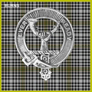 Insignia de gorra escocesa con el escudo del clan Burns CB02