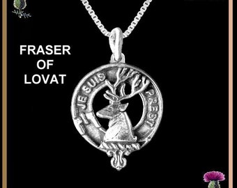 Outlander Inspired Fraser  Clan Crest Scottish Pendant CLP02