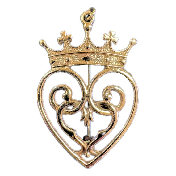 Scottish Luckenbooth Brooch Queen Mary 10K or 14K Solid Gold Large Pin Etsy Canada