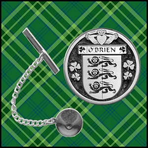 O&#39;Brien Escudo de Armas Irlandés Disco Solapa Pin/ Tie Tack