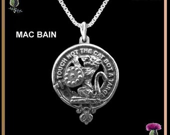 MacBain Clan Crest Scottish Pendant CLP02