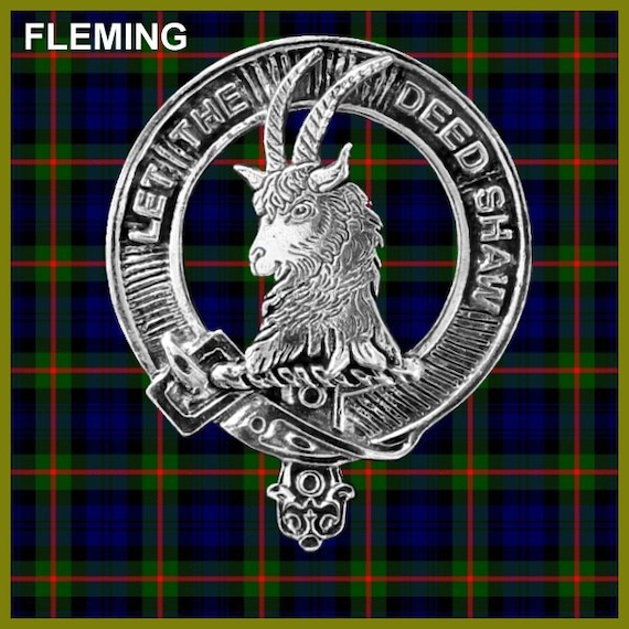 Fleming Clan Crest Scottish Cap Badge CB02 Etsy
