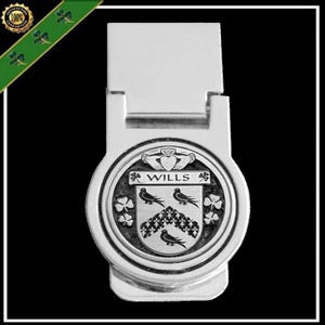 Willis Irish Disk Coat of Arms Round Money Clip
