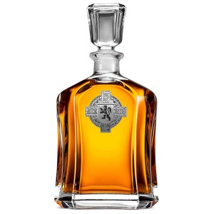 O&#39;Farrell Irish Dublin Coat of Arms Badge Decanter