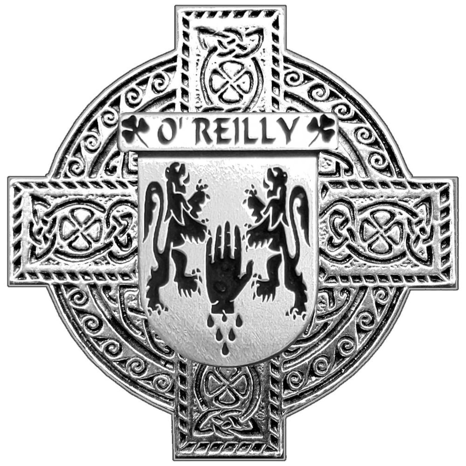 O'reilly Cross Round Flask 5 Oz All Irish Families - Etsy
