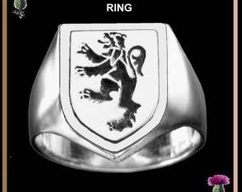 Scottish Rampant Lion Ring, Symbol Of Scotland