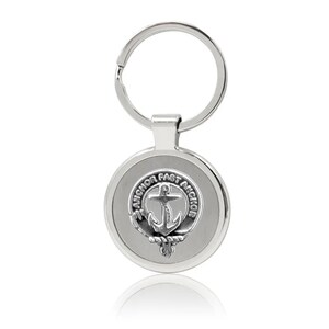 Gray Clan Crest Stainless Steel Key Ring