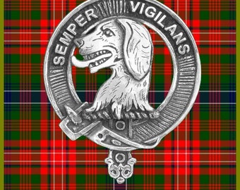 Wilson  Hound  Clan Crest Scottish Cap Badge CB02