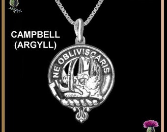 Campbell Argyll  Clan Crest Scottish Pendant CLP02