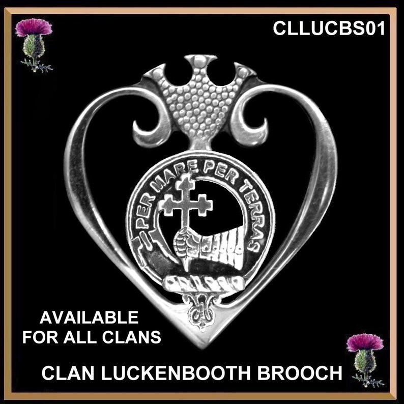 Graham Clan Crest Scottish Thistle Brooch