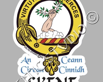 Skene Clan Crest Decal | Custom Scottish Heritage Car & Laptop Stickers