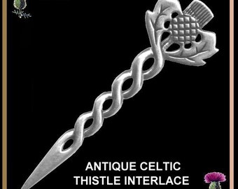 Keltische Thistle Interlace Kilt Pin Ansteck Brosche