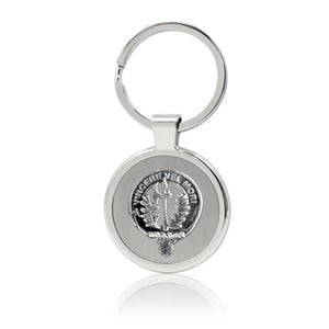 MacLaine Clan Crest Stainless Steel Key Ring