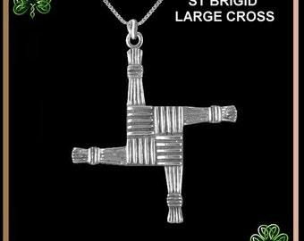 St. Brigid Großes Kreuz, irischer Anhänger - Sterlingsilber