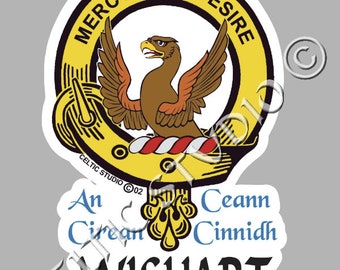 Wishart Clan Crest Decal | Custom Scottish Heritage Car & Laptop Stickers