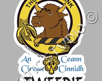 Tweedie Clan Crest Decal | Custom Scottish Heritage Car & Laptop Stickers