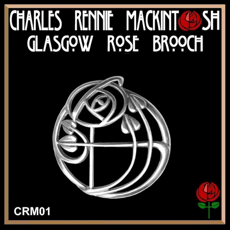 Charles Rennie Mackintosh Glasgow Rose Brooch Art Nouveau Etsy