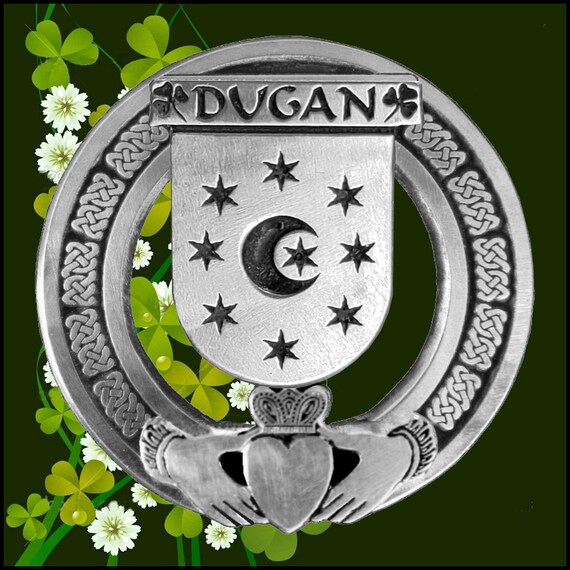 Dugan Irish Claddagh Coat of Arms Badge Etsy(01)