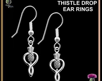 Thistle Drop Earrings - Sterling Silver