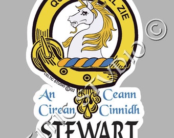 Stewart (Appin) Clan Crest Decal | Custom Scottish Heritage Car & Laptop Stickers