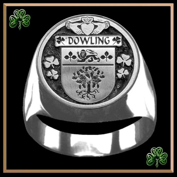 Dowling Irish Coat of Arms Gents Ring IC100 Etsy