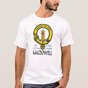MacDowell Scottish Clan Crest Full T-Shirt, Family Crest Shirt