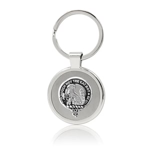 MacPherson Clan Crest Stainless Steel Key Ring