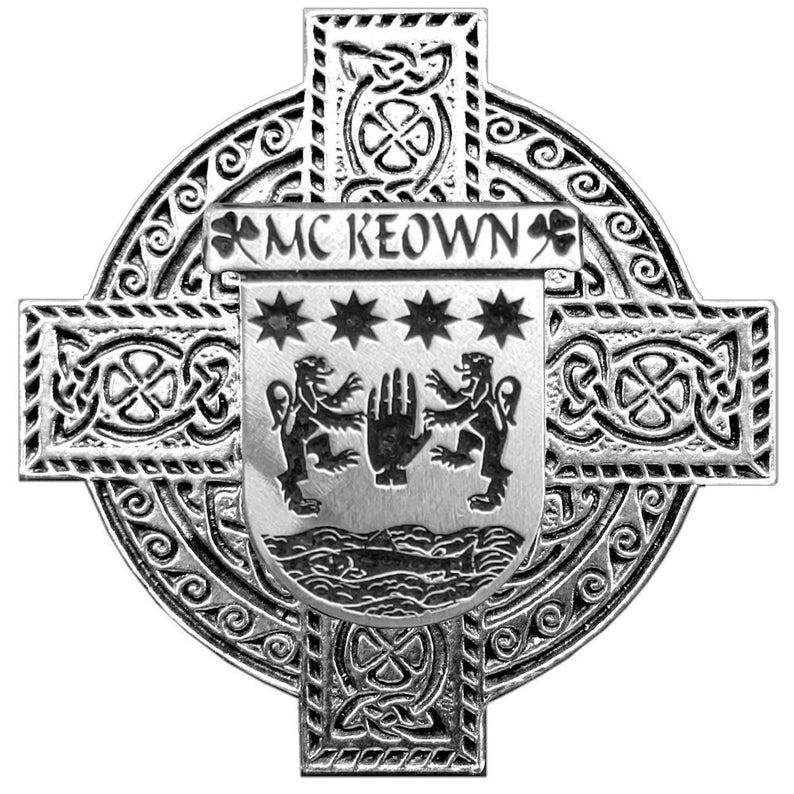 Mckeown Irish Coat of Arms Celtic Cross Badge | Etsy