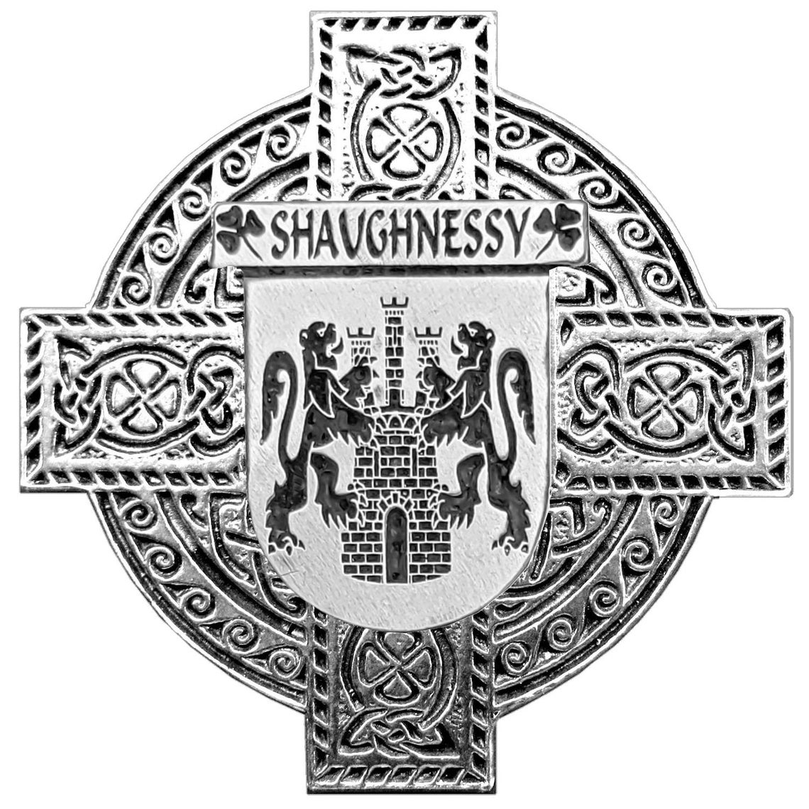 Shaughnessy Irish Coat of Arms Badge Stainless Steel Tankard Etsy