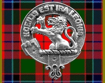 Stuart Clan Crest Scottish Pewter Cap Badge CB01