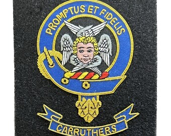 Carruthers Scottish Clan Embroidered Crest