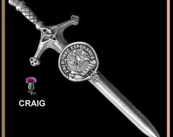 Craig Clan Crest Kilt Pin, Skotsk Pin ~ CKP02