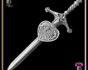 Thistle Heart Scottish Pewter Kilt Pin