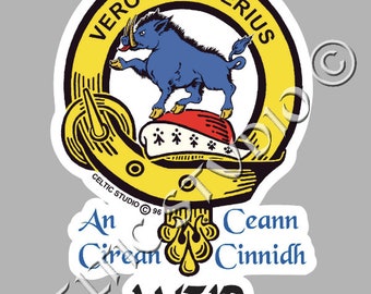 Weir Clan Crest Decal | Custom Scottish Heritage Car & Laptop Stickers