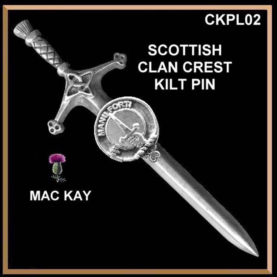 Mackay Clan Crest Kilt Pin, Scottish Pin CKP02