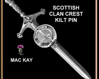 Mackay Clan Crest Kilt Pin, Scottish Pin CKP02