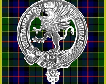 Forsyth Clan Crest Schottenmütze Abzeichen CB02
