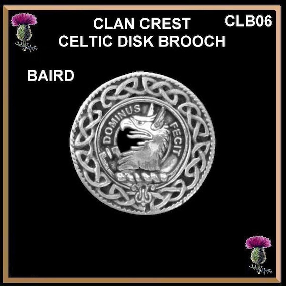 Shaw Clan Crest Scottish Thistle Brooch